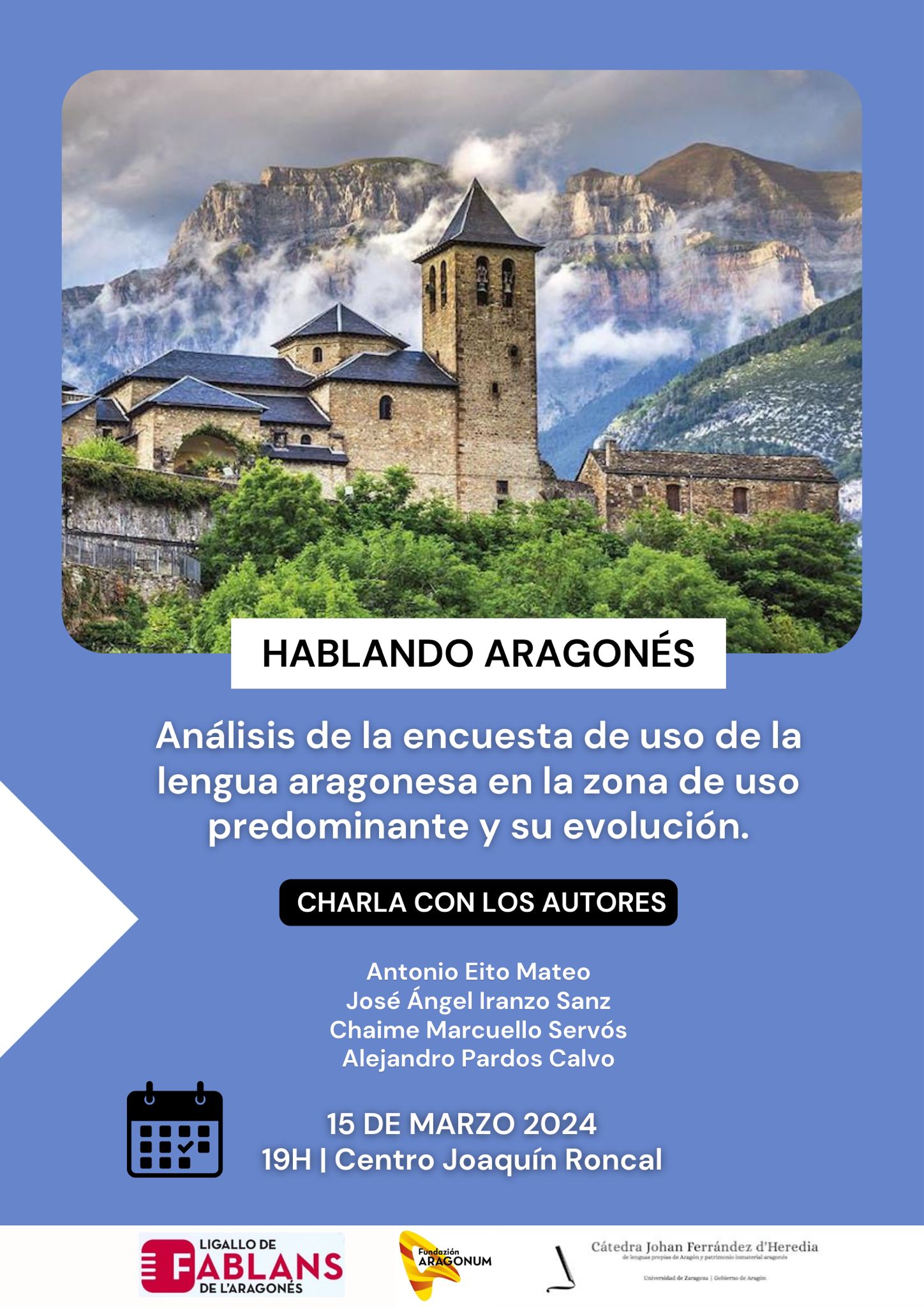 Charla sobre estudios del uso del aragonés