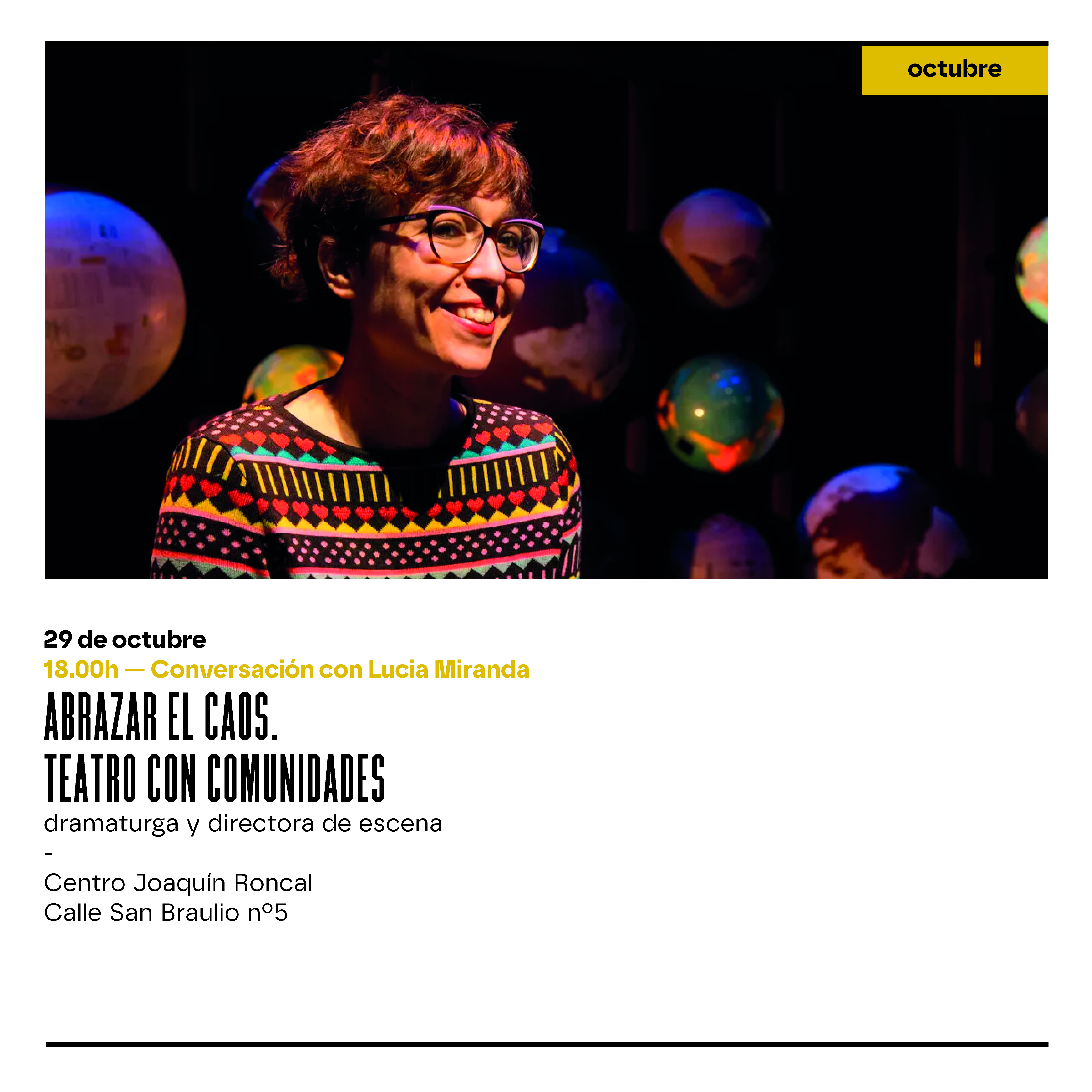 Conversación con Lucía Miranda - Dentro del programa 10 años de Teatro Comunitario en Zaragoza