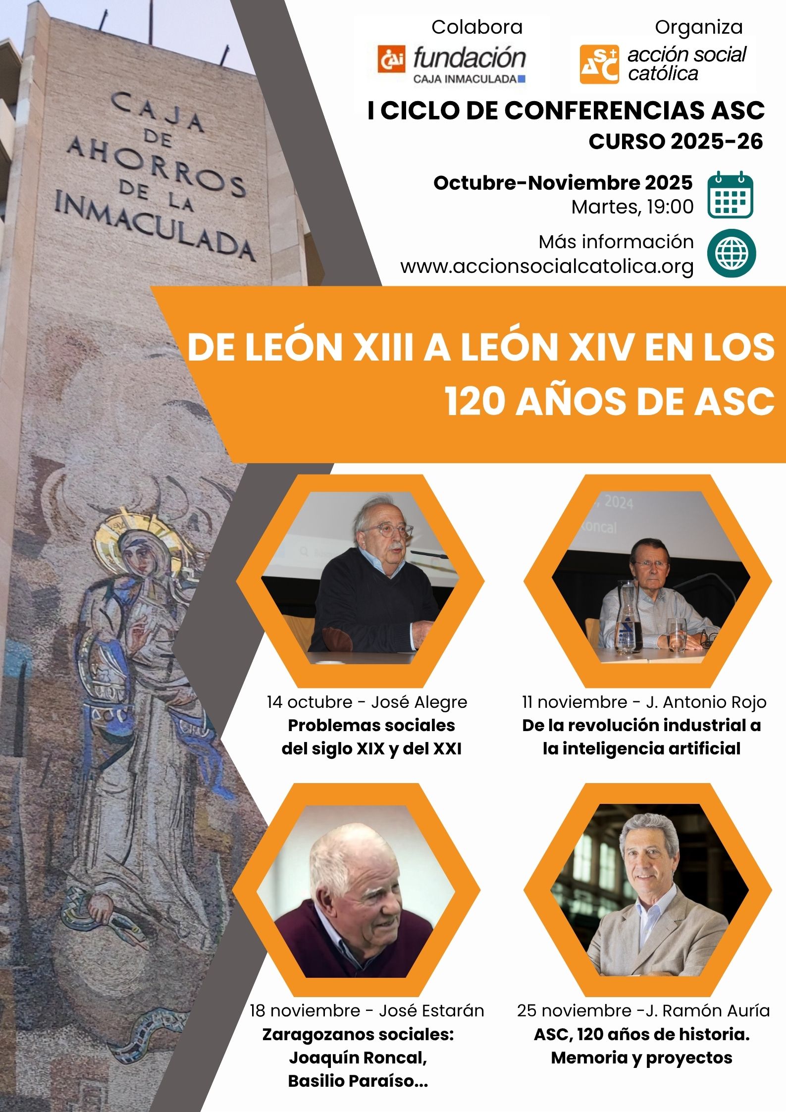 I Ciclo de conferencias "De León XIII a León XIV en los 120 años de ASC"