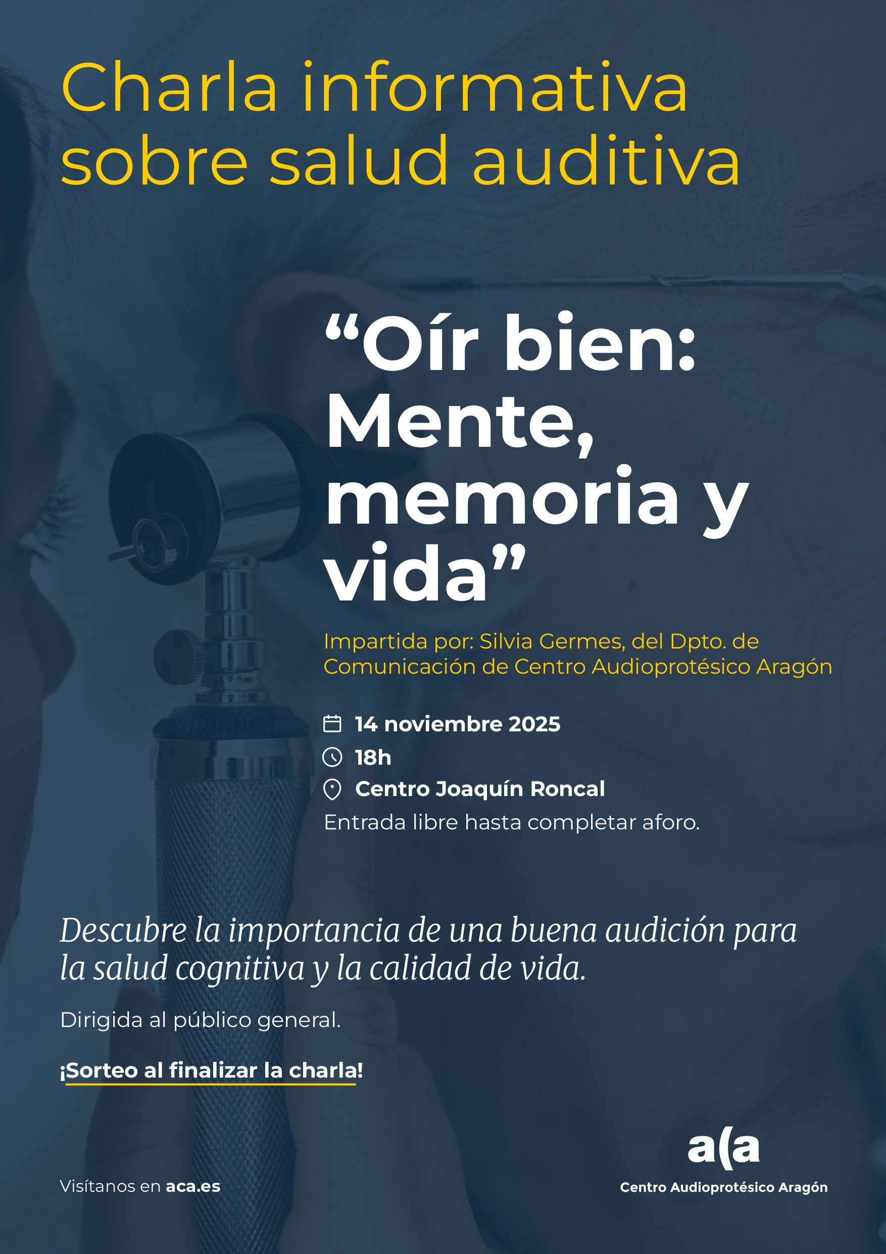 Charla sobre salud auditiva.