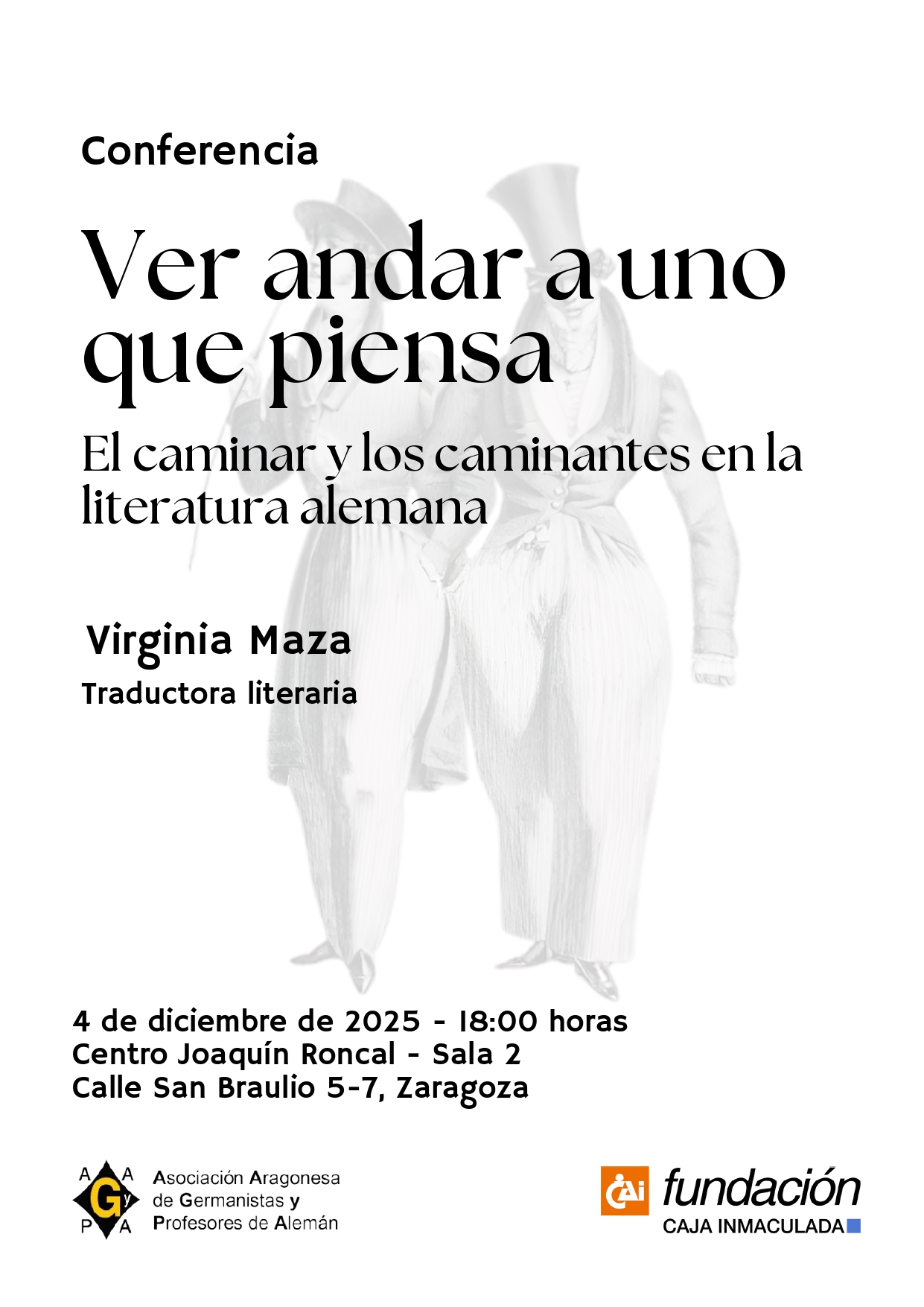 AAGYPA. Conferencia + Glühwein. Ver andar a uno que piensa, por Virginia Maza .