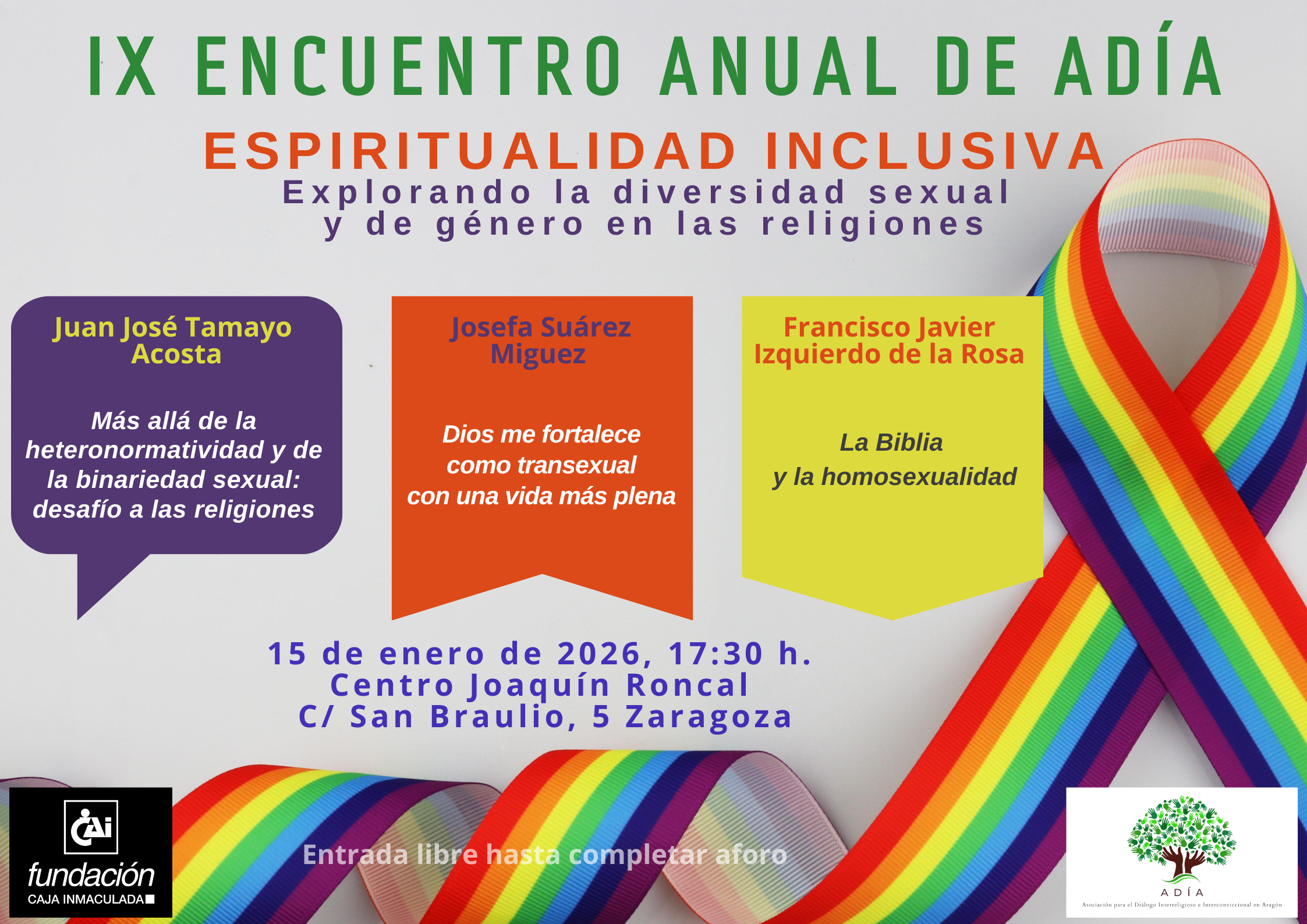 IX Encuentro anual de ADIA "Espiritualidad inclusiva"