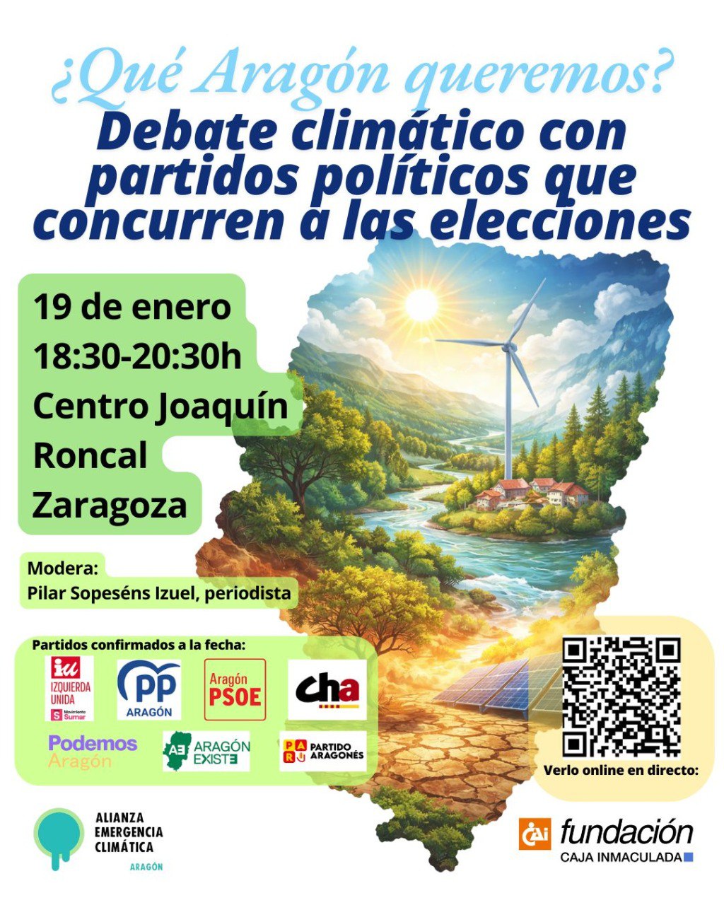 ¿Qué Aragón queremos? Debate climático con partidos políticos que concurren a las elecciones