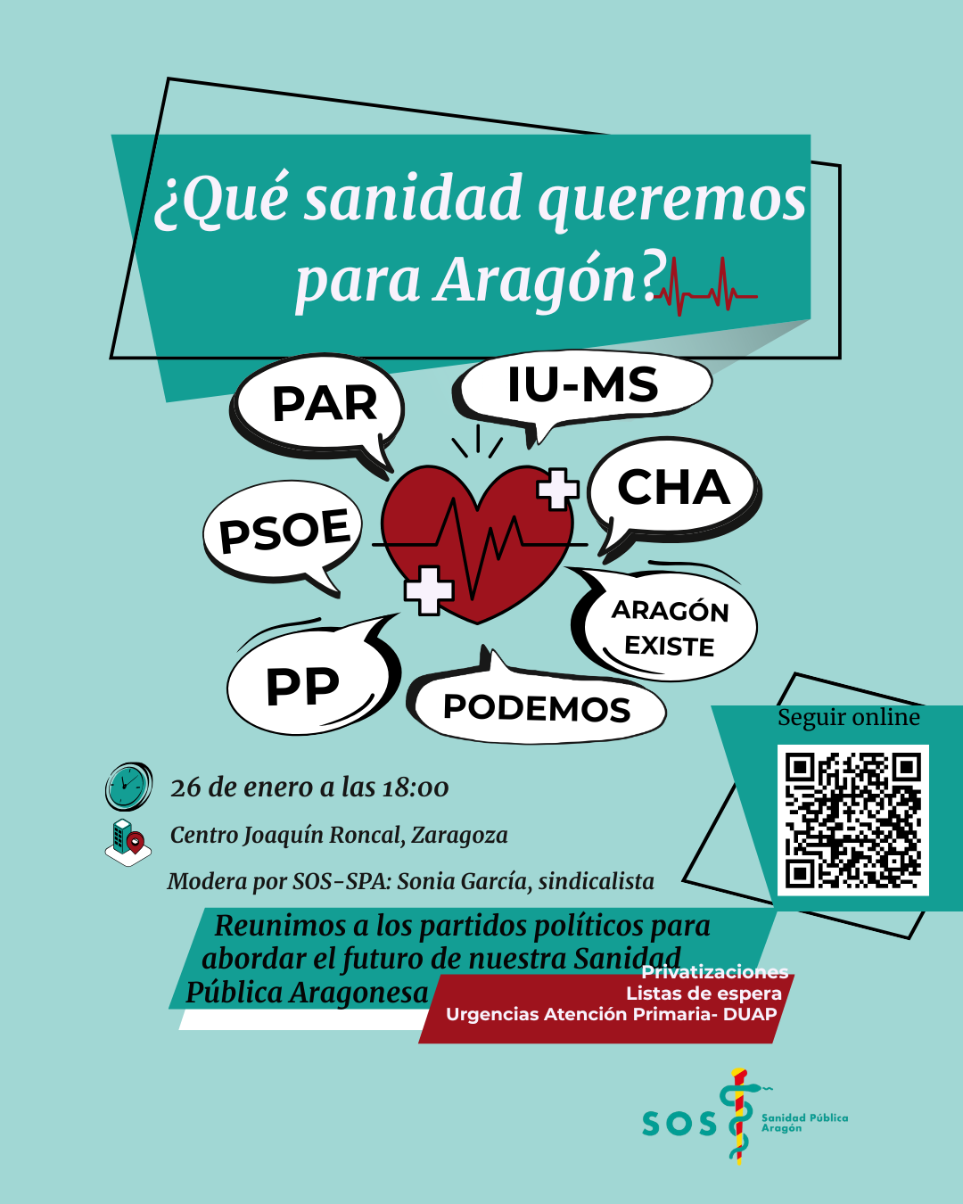 Mesa redonda de partidos por la Sanidad Pública