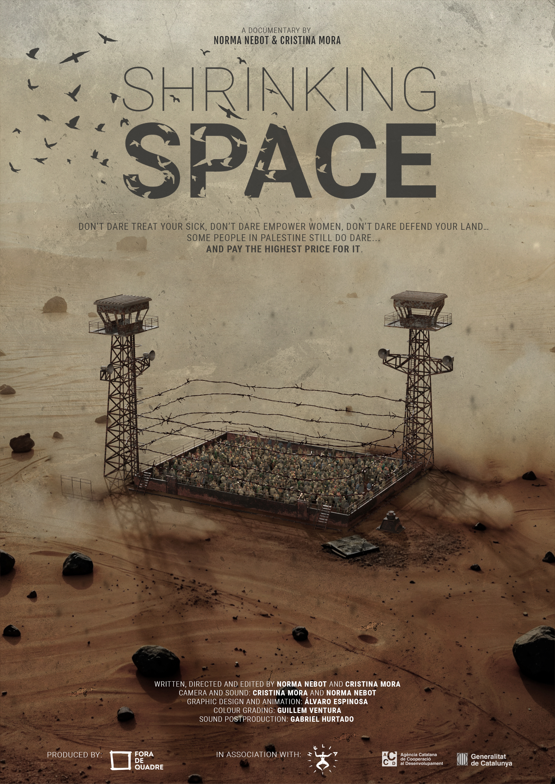 -Shrinking space (“Espacio menguante”) Norma Nebot y Cristina Mora. 2025, 79 min., España