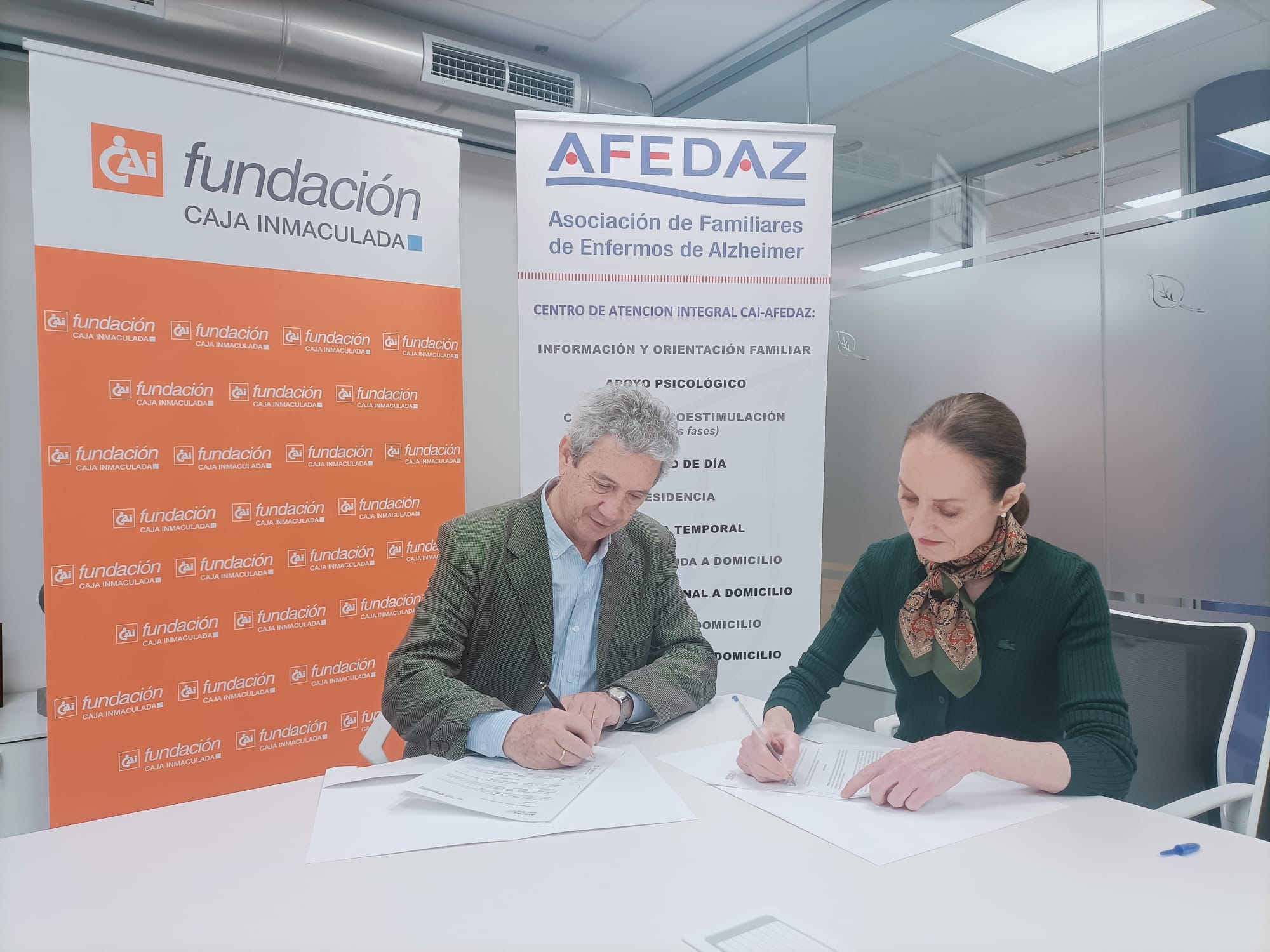 Fundación CAI y AFEDAZ firman un nuevo convenio de colaboración
