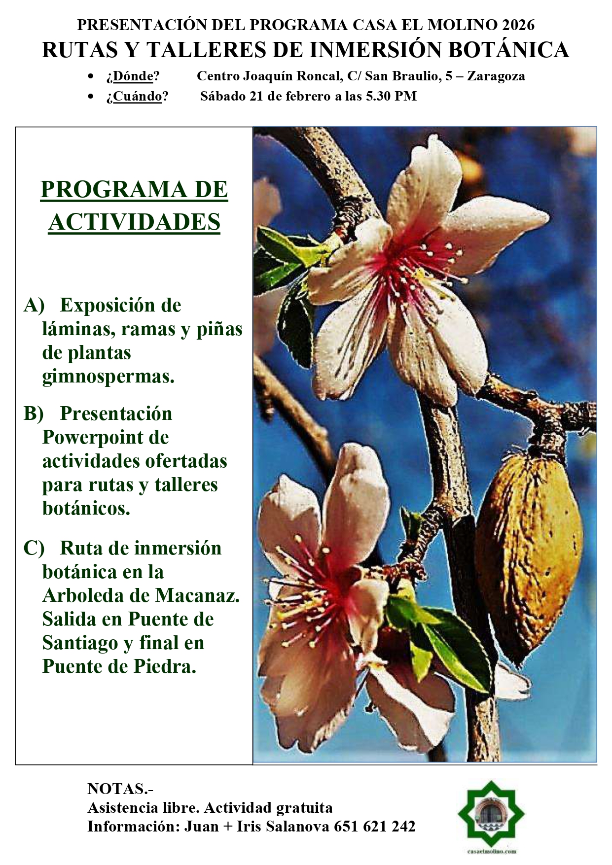 Rutas y talleres de inmersión botánica