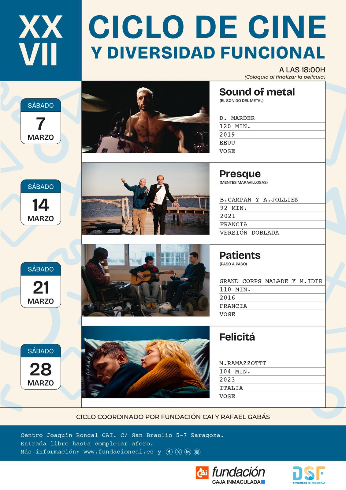 Ciclo de Cine y Diversidad Funcional. XXVII Edición