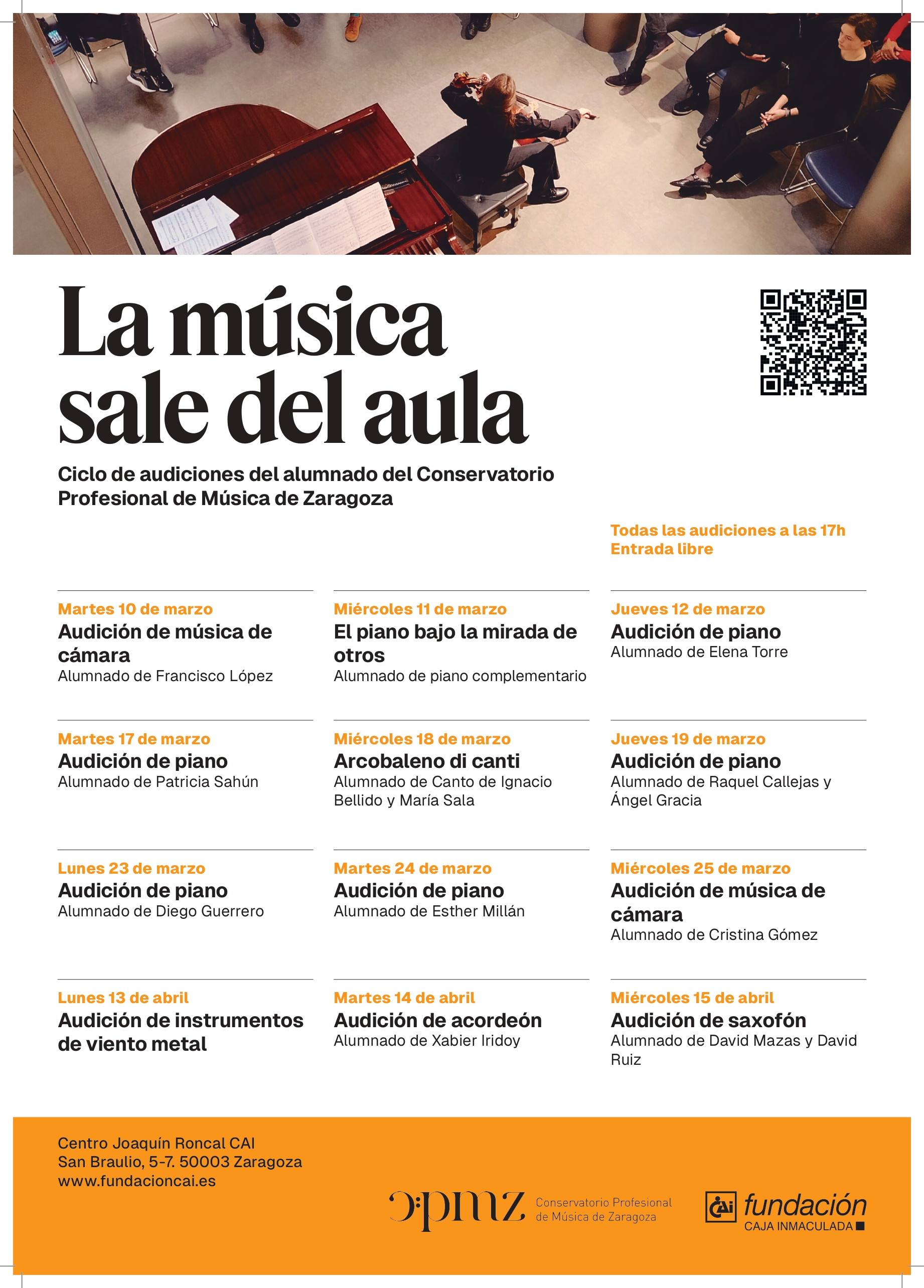 Ciclo de audiciones "La música sale del aula". CPMZ